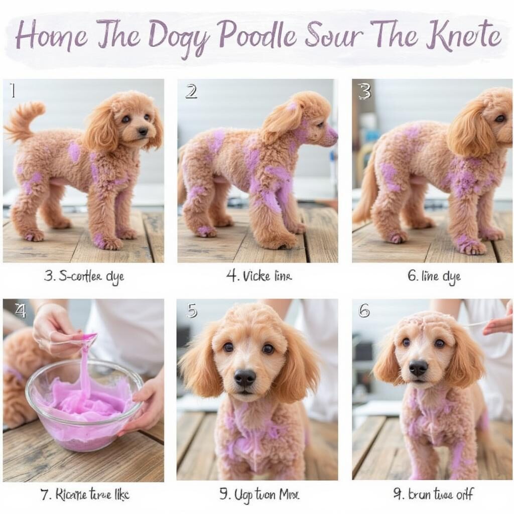 Hướng dẫn các bước nhuộm lông chó Poodle tại nhà
