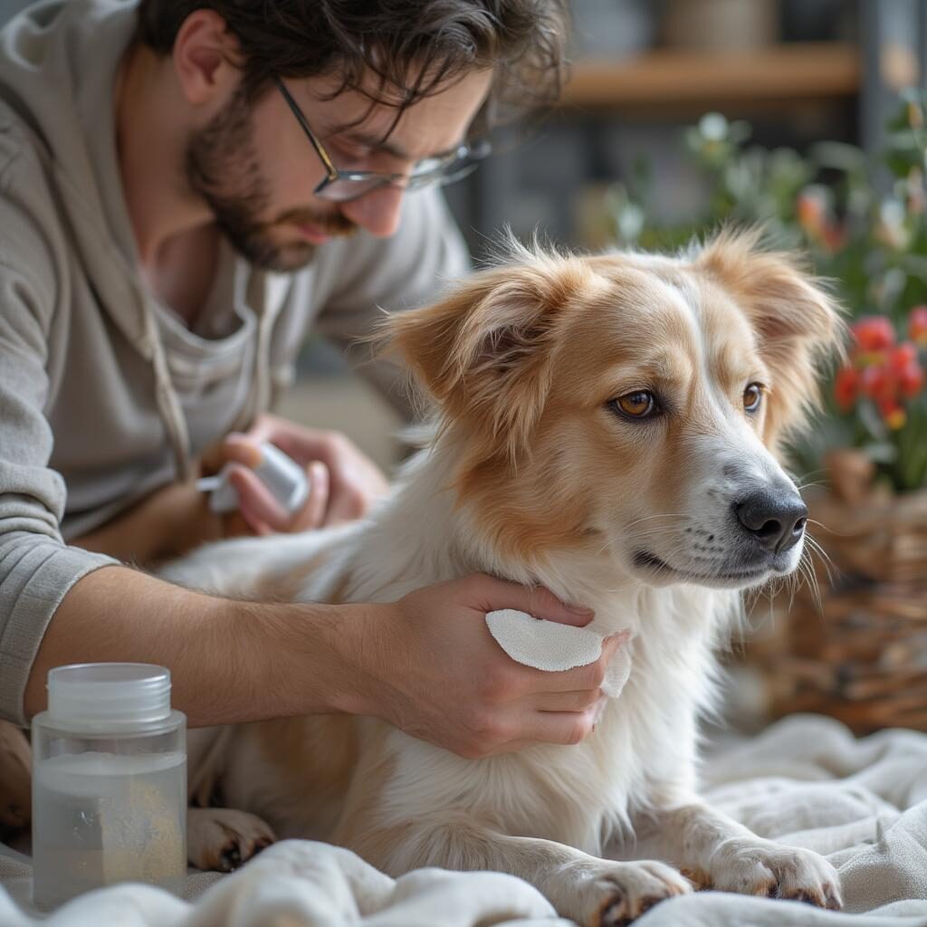 Chăm sóc chó bị viêm da tại nhà: Vệ sinh, dinh dưỡng
