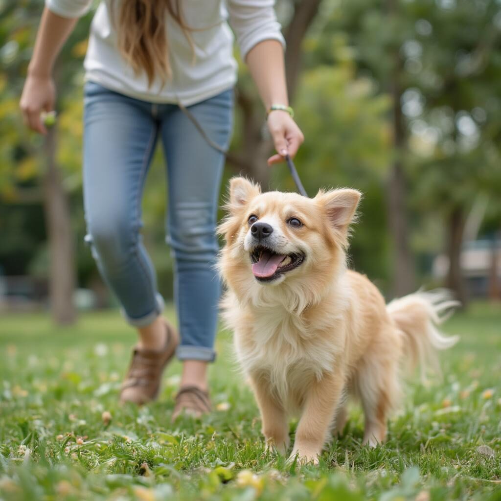 Chó Khỏe Mạnh Vui Đùa Cùng Chủ