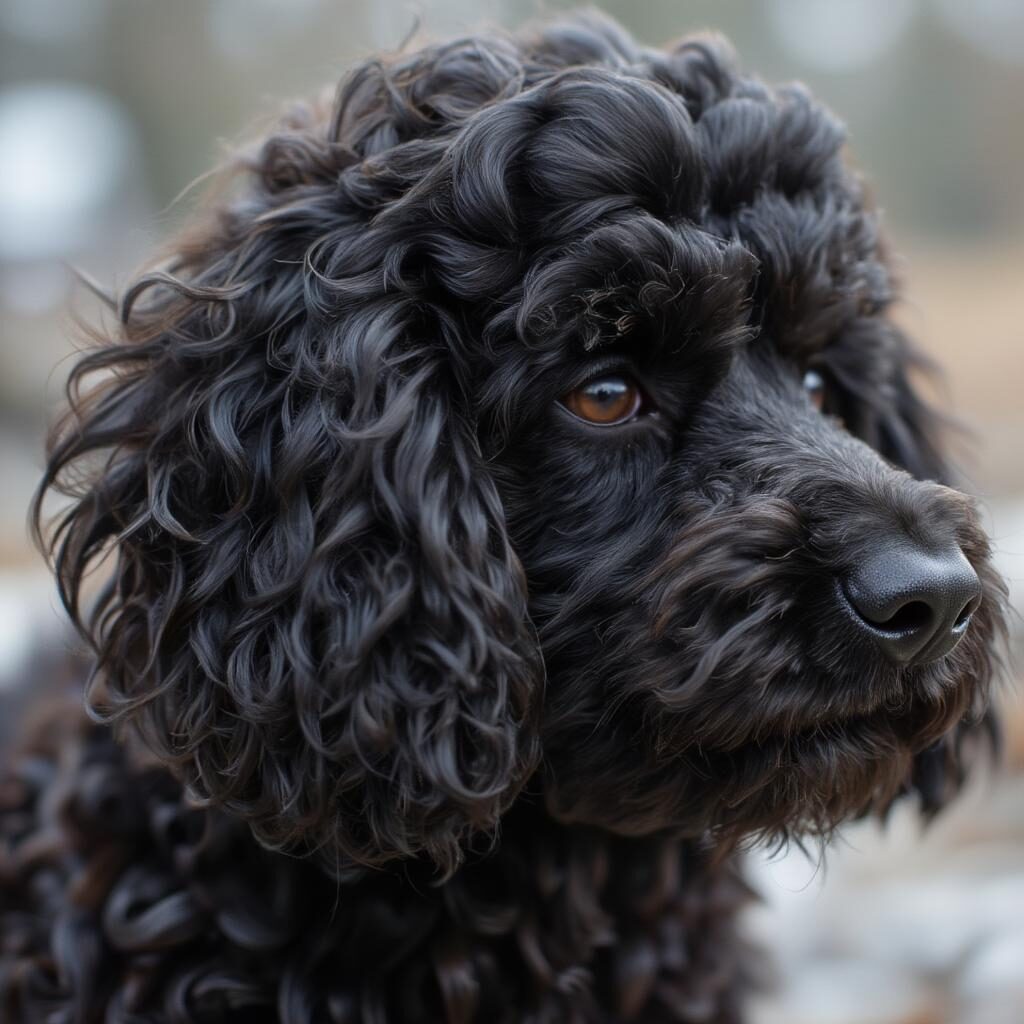Chó Poodle với bộ lông xoăn đặc trưng