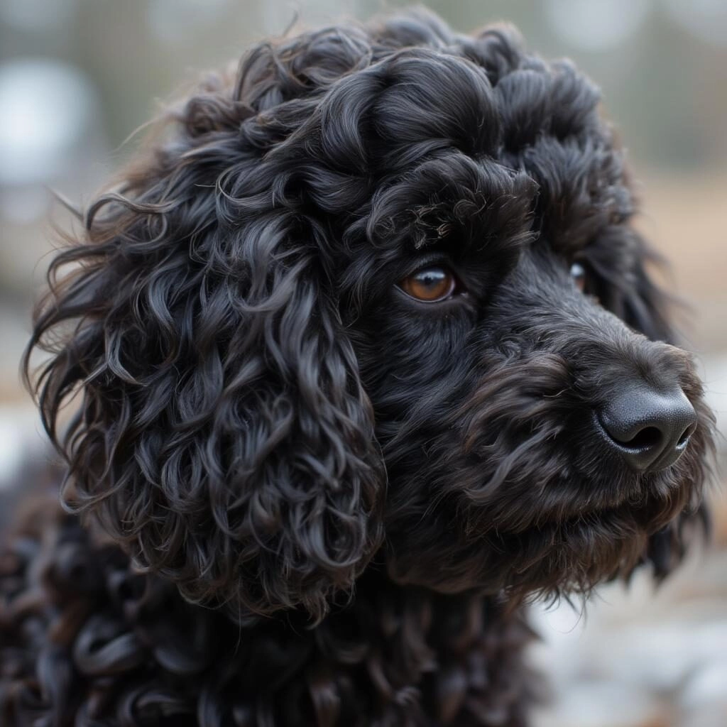 Chó Poodle với bộ lông xoăn đặc trưng