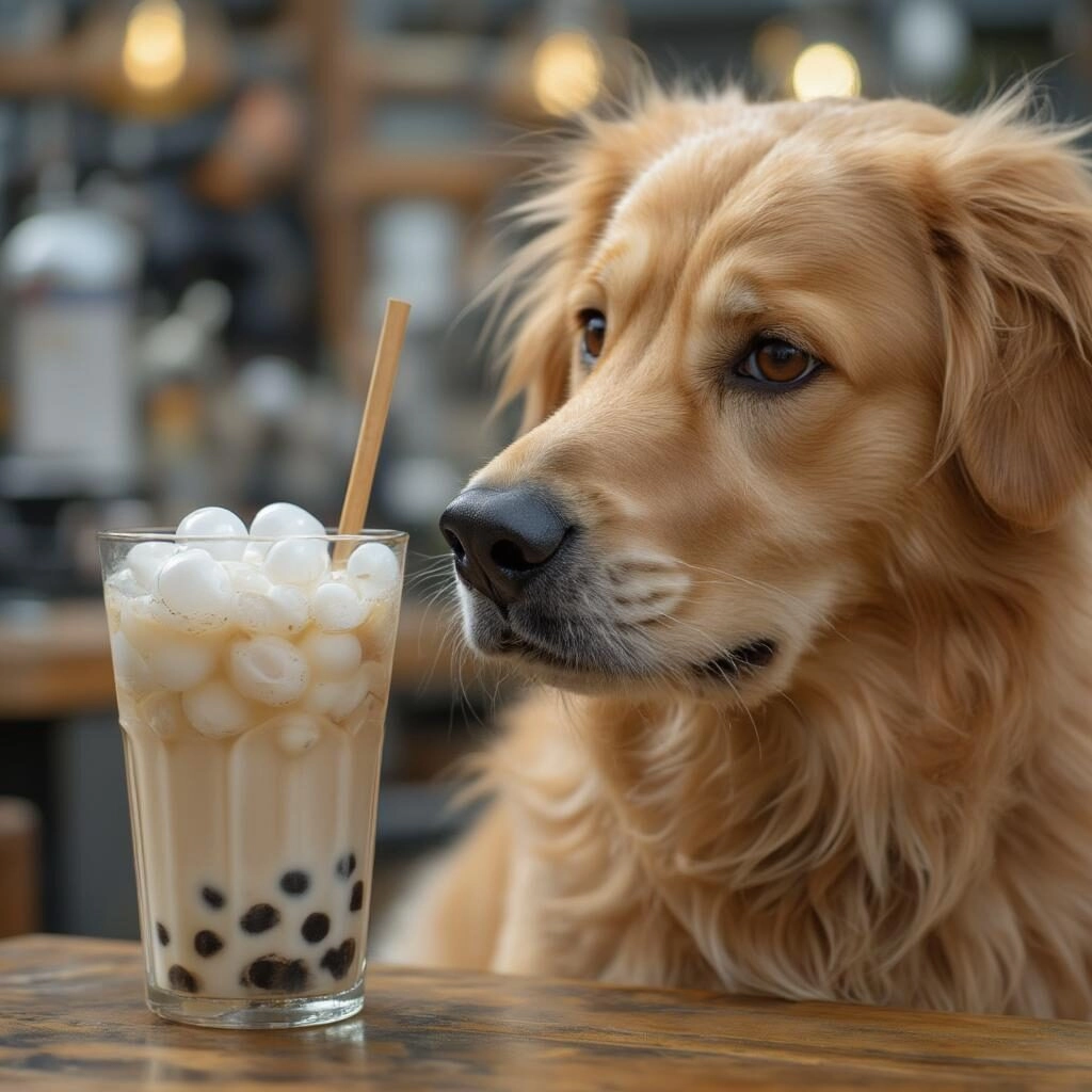 Chó uống trà sữa có thể gặp nguy hiểm
